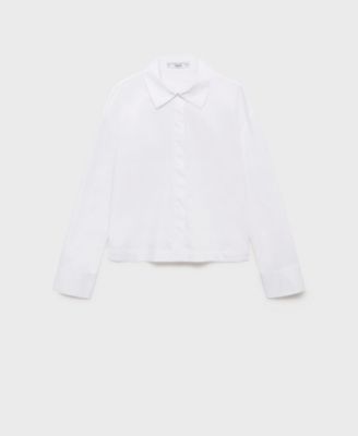 Women's Crop Poplin Shirt