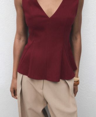 Women's Lyocell Peplum Top