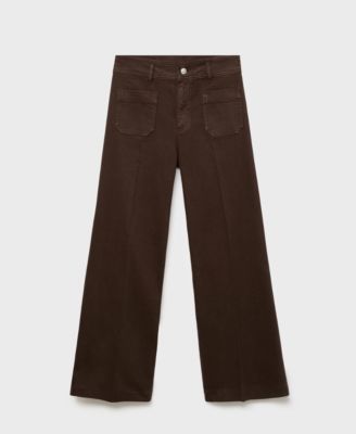 Women's Pockets Wide Leg Jeans