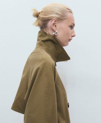 Women's Long Double-Breasted Trench Coat