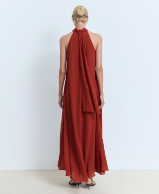 Women's Bow Neck Long Dress