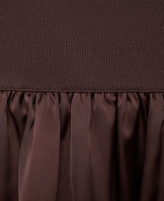 Women's Crossed Back Combined Fabric Top