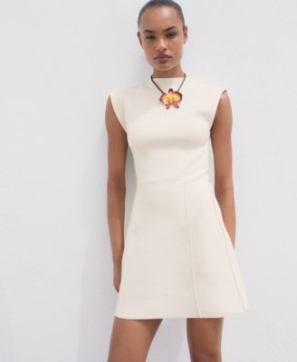 Women's Perkins Collar Flared Knit Dress