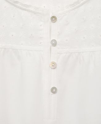 Women's Embroidered Detail Cotton Nightdress