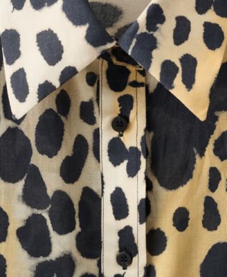 Women's Animal Print Cotton Shirt