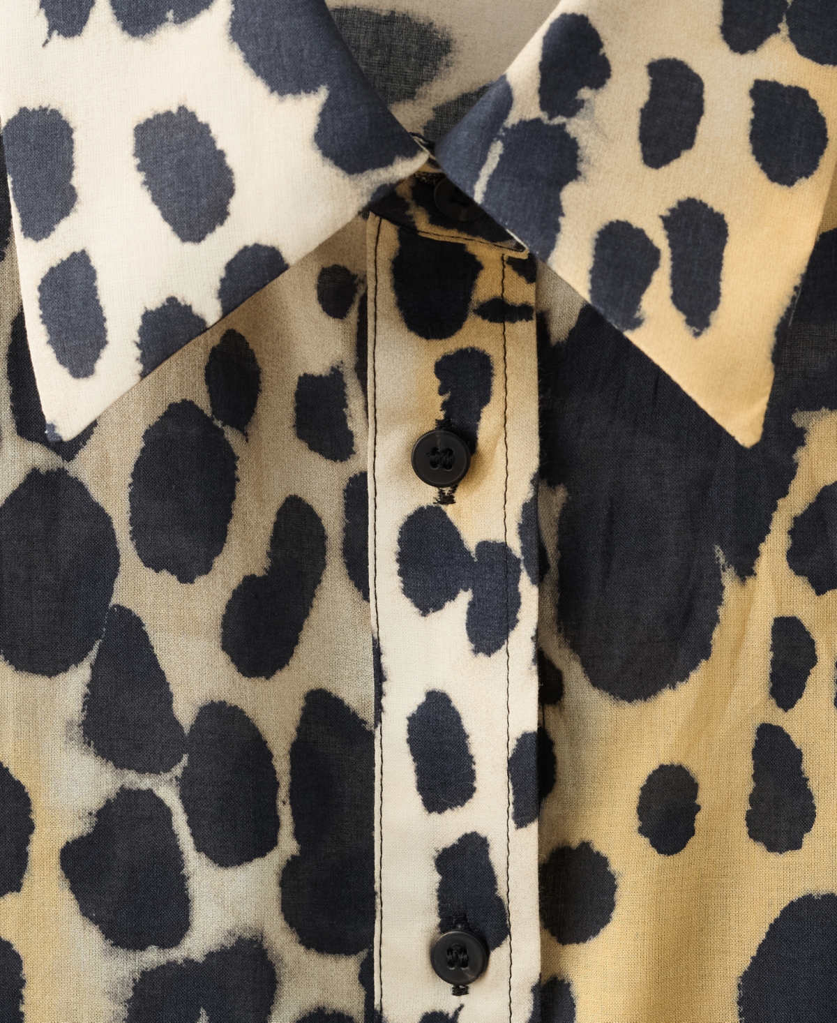 Mango Women's Animal Print Cotton Shirt In Black