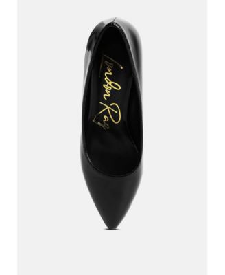 Womens Zaila Metallic Accent Block Heel Pumps