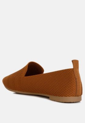 Womens Akili Knit Textile Solid Flats