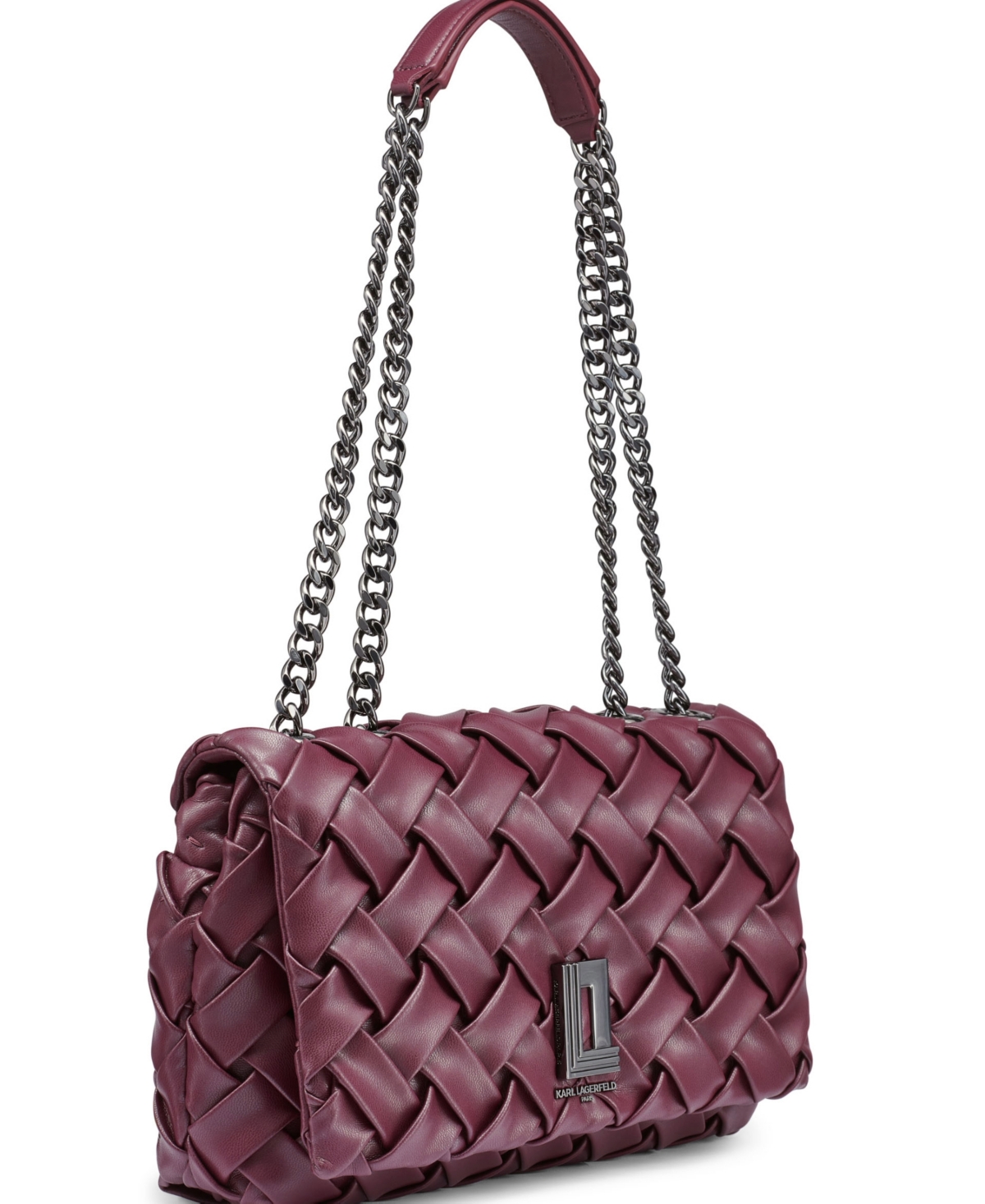 Karl Lagerfeld Lafayette Leather Shoulder Bag