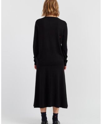 Women's Wool-Cashmere Bow Tie Snoopy Sweater