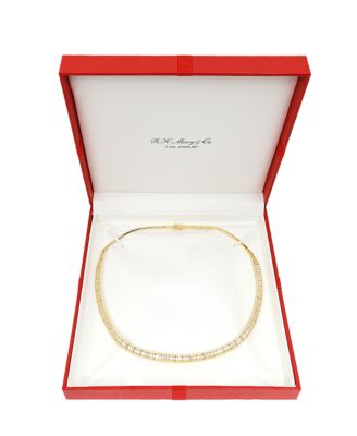 EFFY&reg; Diamond Round & Baguette 17" Collar Necklace (4 ct. t.w.) in 14k Gold (also available in White Gold)