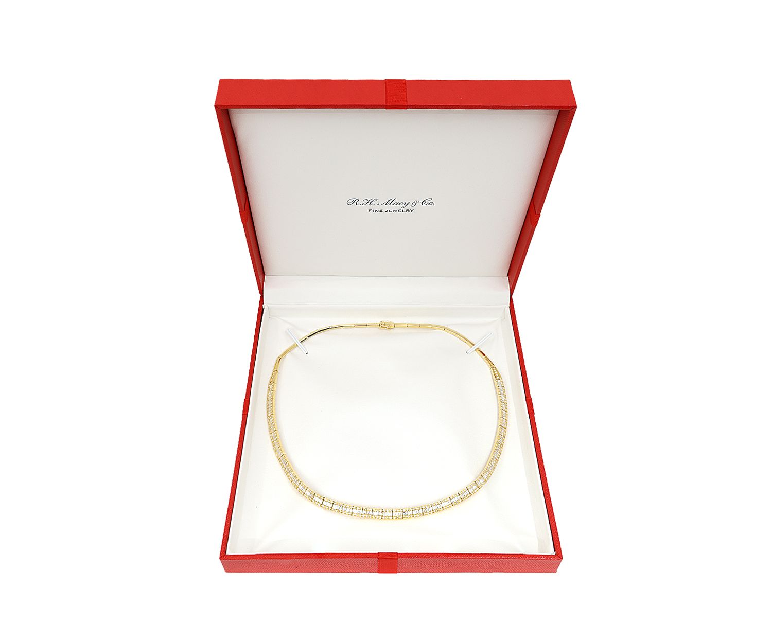 EFFY® Diamond Round & Baguette 17" Collar Necklace (4 ct. t.w.) in 14k Gold (also available in White Gold)