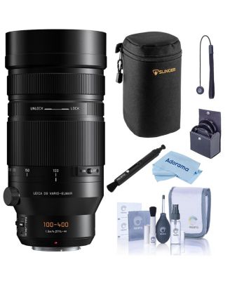 Leica DG Vario-Elmarit 100-400mm f/4.0-6.3 II ASPH Lens, Bundle with Large Lens Case, 72mm Filter Kit, Lens Pen Lens Cleaner, Cleaning Kit