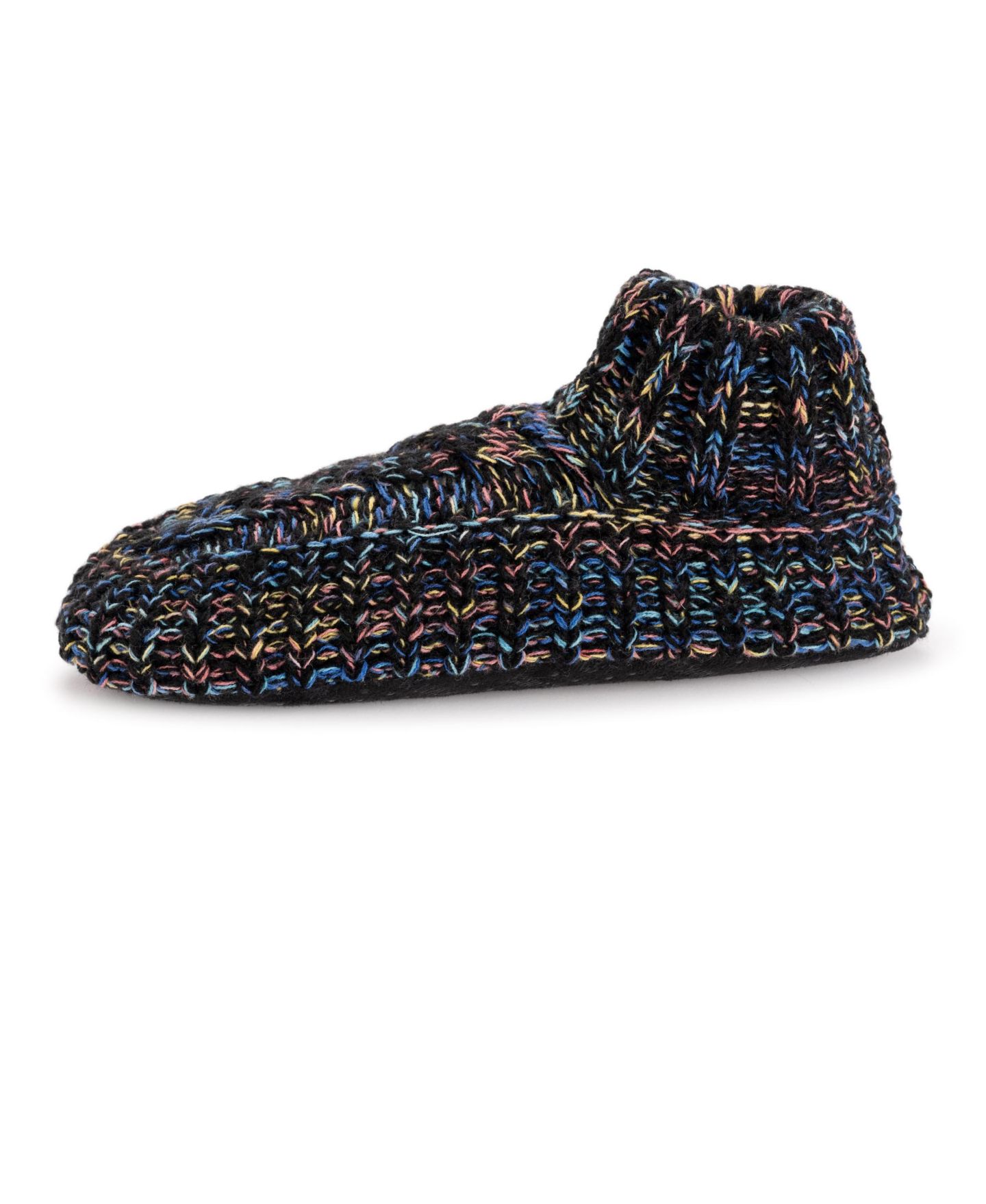 Женские ботинки MUK LUKS Icelandic Space Dye Marl Cabled Cuff Booties, цвет: Эбеновый — фото 3