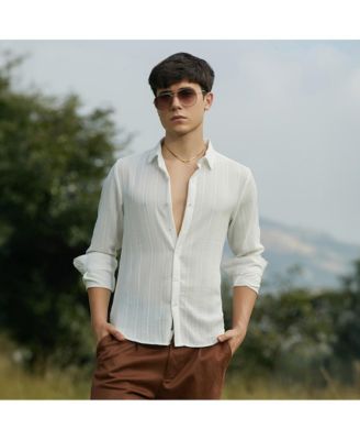 Men's Ridge-Striped Shirt