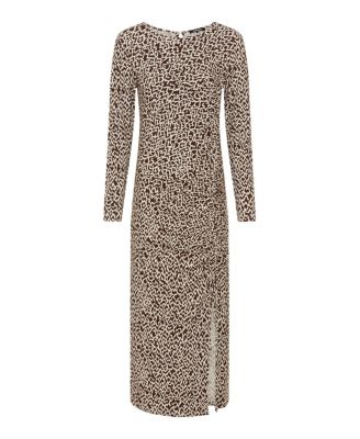 Women's Modern Animal Fitted Midi Dress