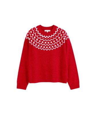 Women's Wool Cashmere Star Yoke Sweater