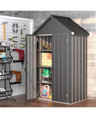 Outdoor Storage Cabinet Waterproof with Shelves, Vertical Tall Sheds Cabinet