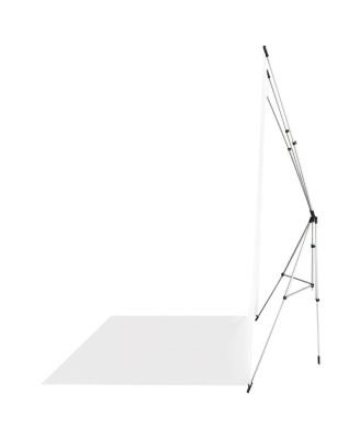 5x12' X-Drop Wrinkle-Resistant Backdrop Kit, Includes 5x7' Stand and Carry Case, High-Key White Sweep