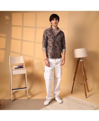 Men's Geometric Seersucker Shirt