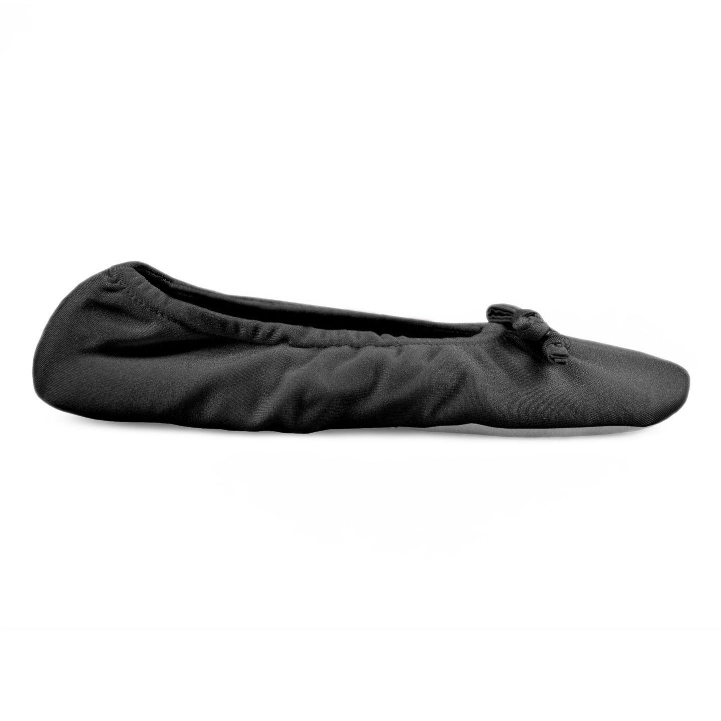 Женские тапочки MUK LUKS Stretch Satin Ballerina Slippers, цвет: Чёрный — фото 4