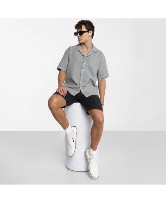 Men's Moon Grey Waffle-Knit Oversized Shirt