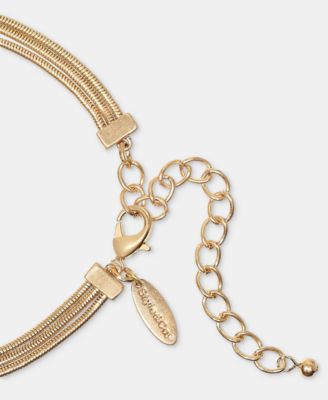 Pav&eacute; Multirow Circle Pendant Necklace, 18" + 3" extender, Macy's Exclusive