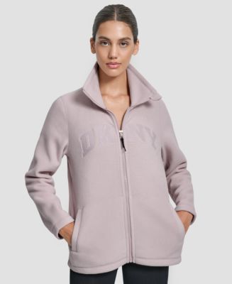 DKNY Women's Full-Zip Varsity Logo Top - Macy's