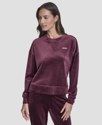 Women's Platinum Velour Crewneck Sweatshirt