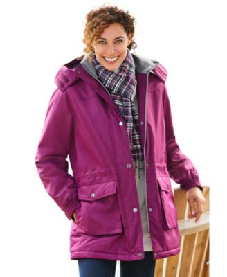 Plus Size Microfiber Parka