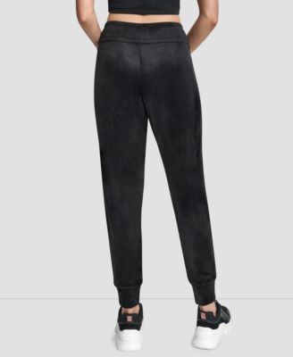 Women's Super Soft Velour Cuffed Metallic Logo Joggers
