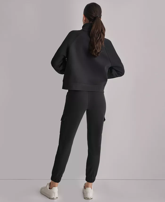 DKNY Women's Studded-Logo Half-Zip Sweatshirt - thumbnail 5