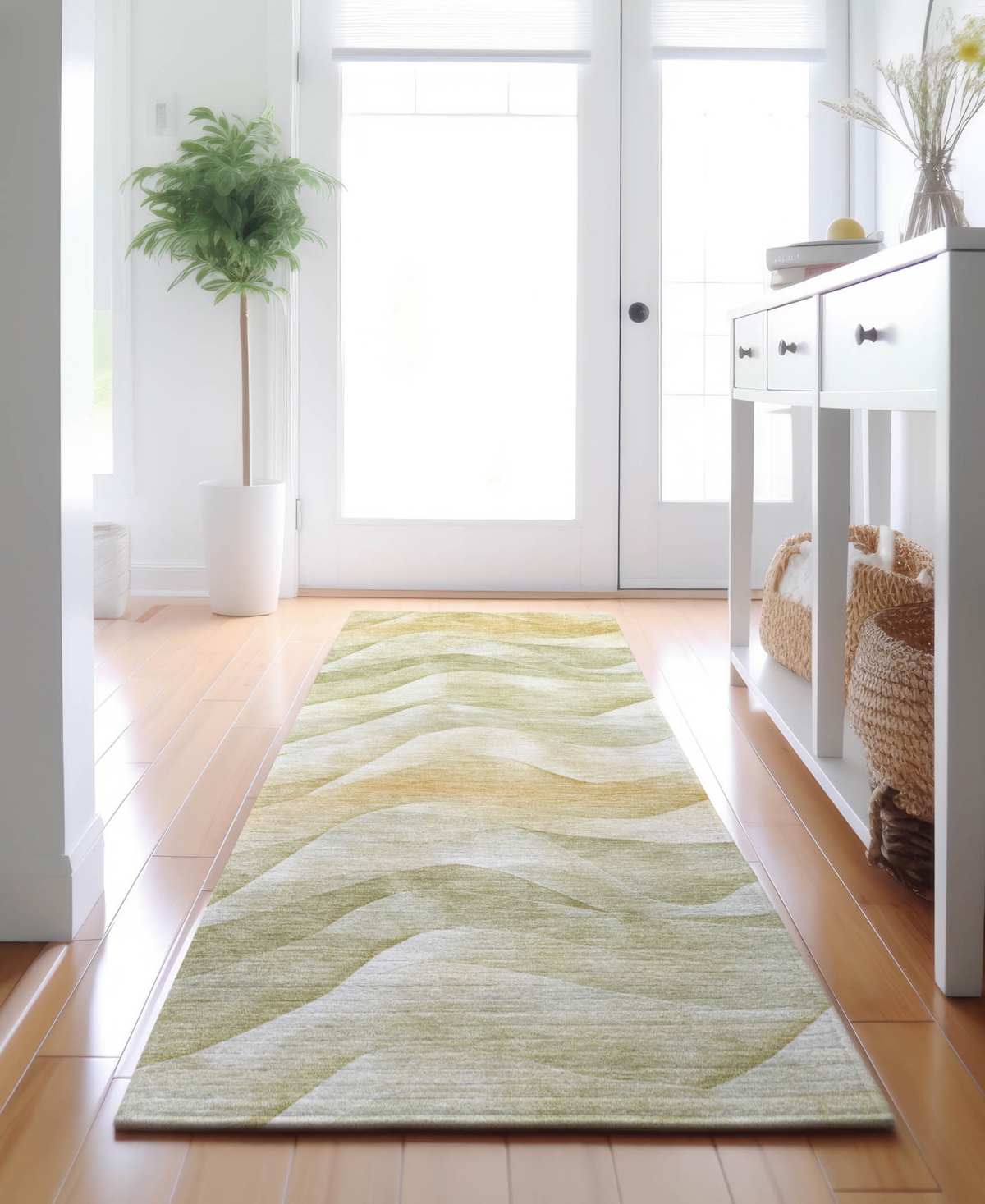 Dalyn Pacifica Pa3 2'3"x7'6" Runner Area Rug In Green