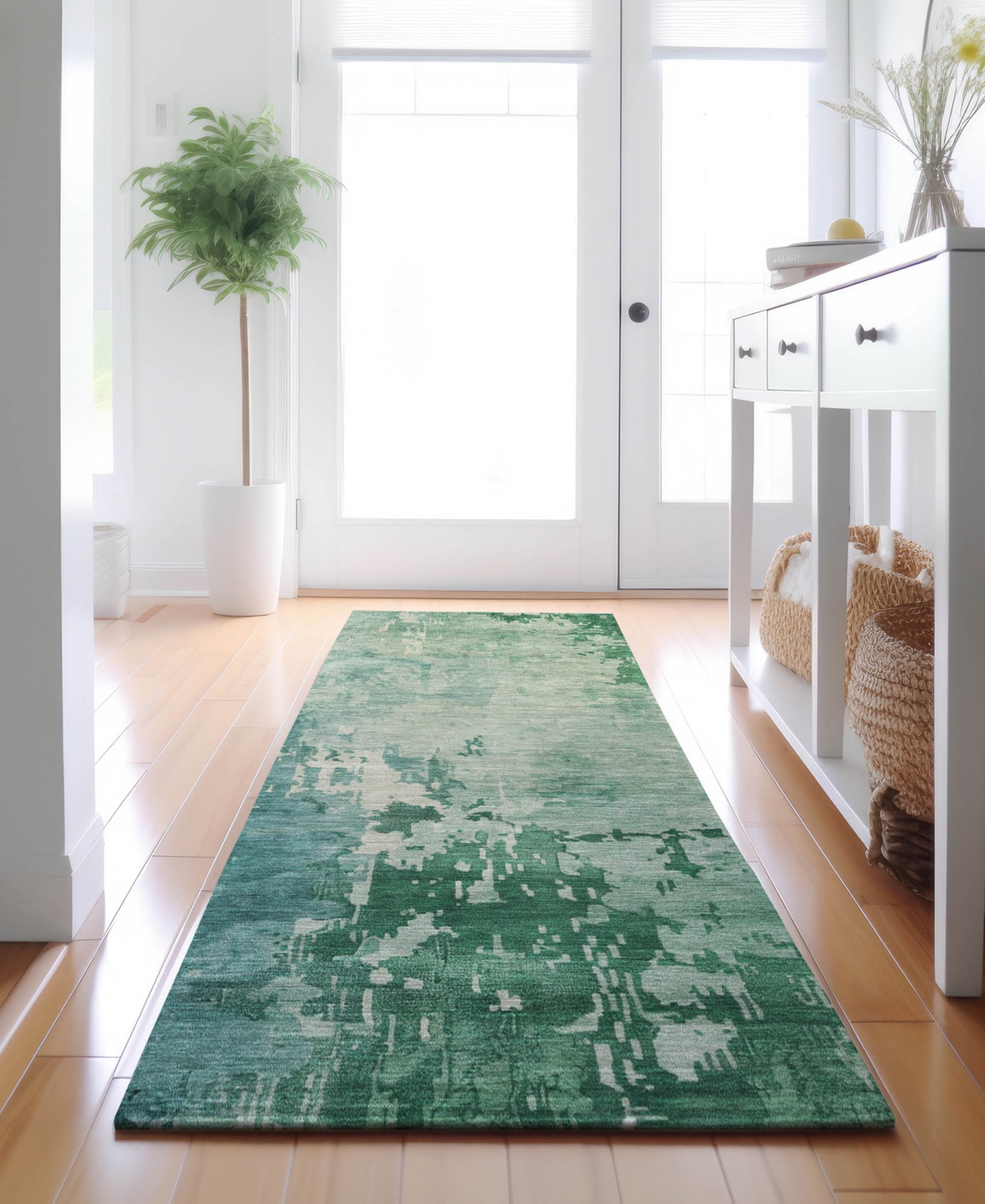 Dalyn Pacifica Pa11 2'3"x7'6" Runner Area Rug In Green