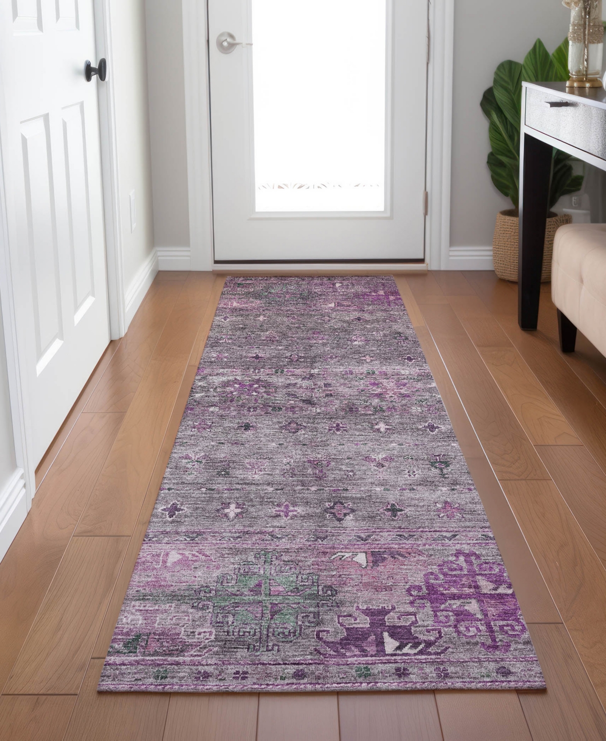 Dalyn Karaj Kj5 2'3"x7'6" Runner Area Rug In Purple