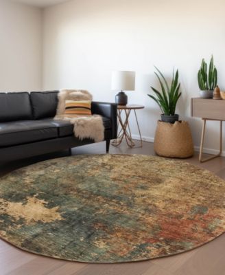 Nouveau Washable NV19 8'x8' Round Area Rug