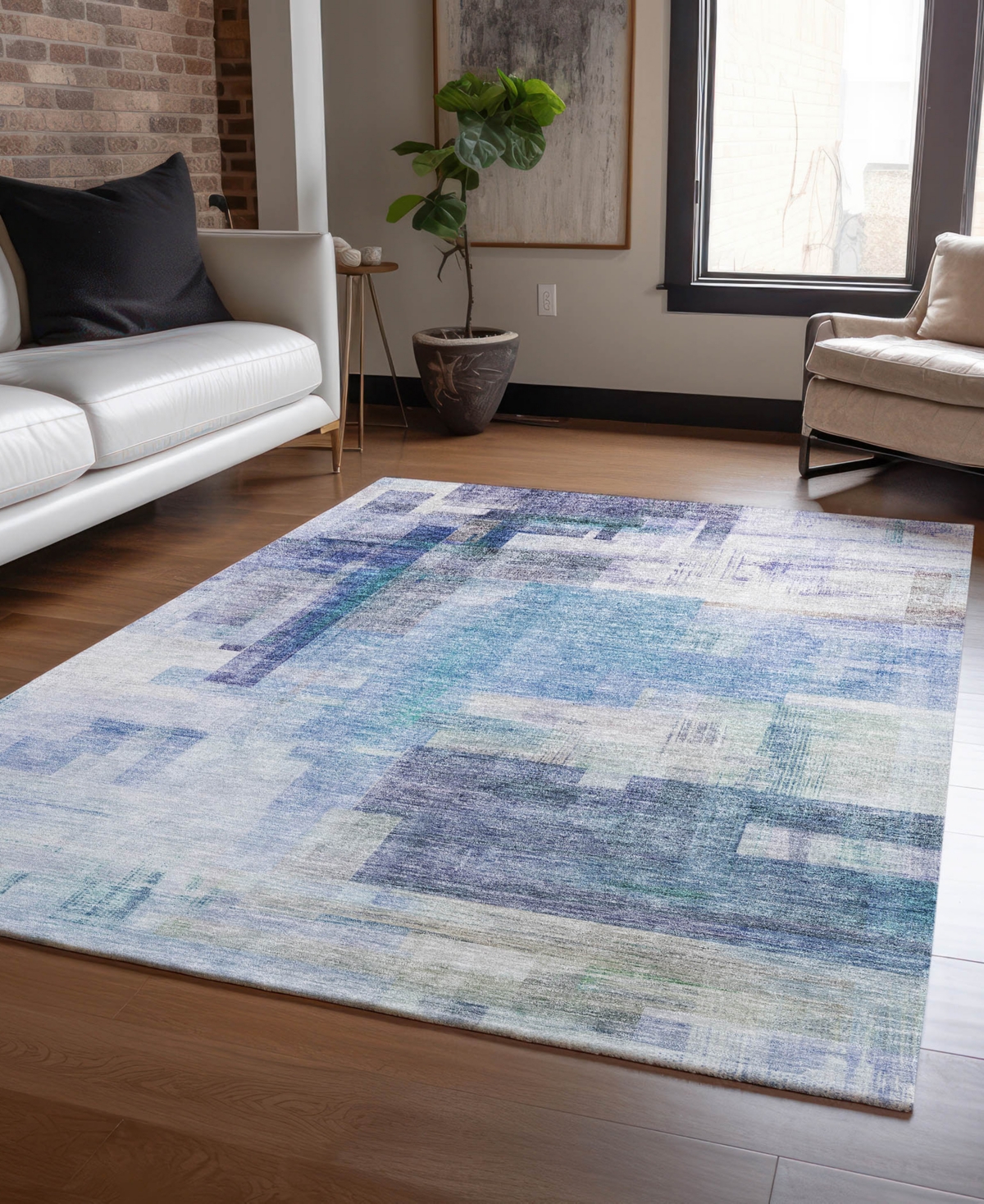 Dalyn Ravenna Rn6 3'x5' Area Rug In Blue