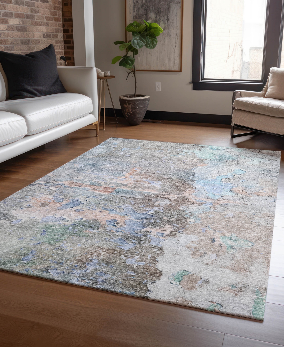 Dalyn Ravenna Rn3 5'x7'6" Area Rug In Blue
