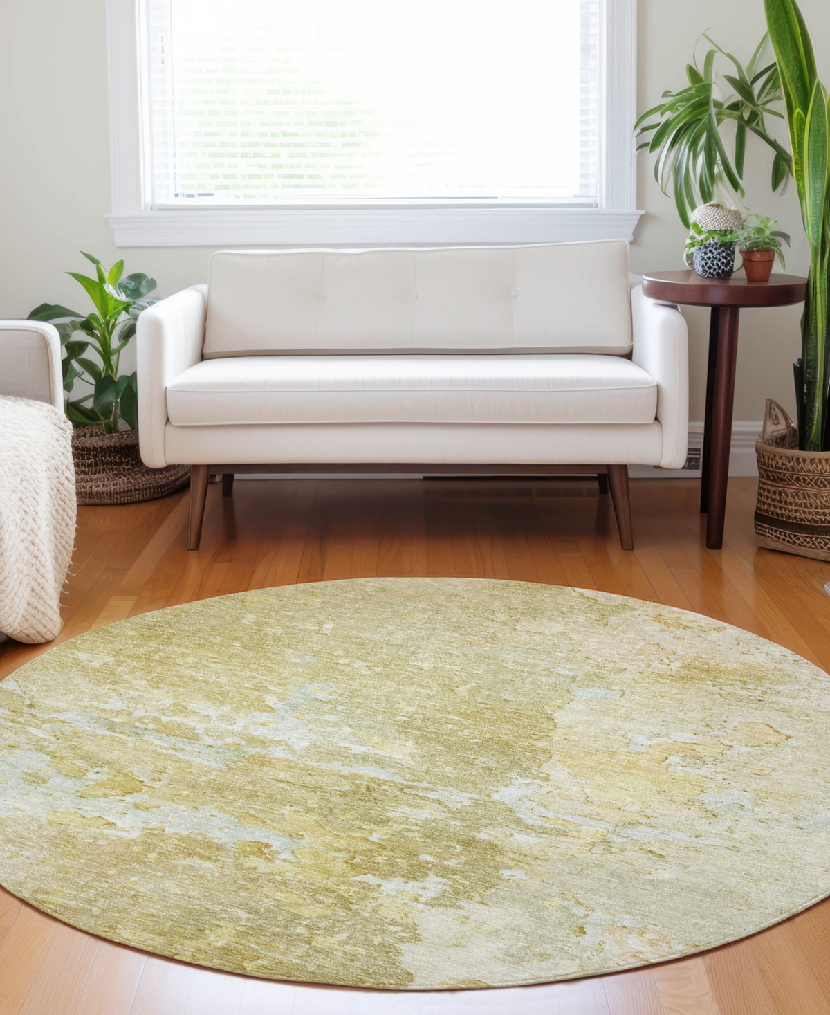 Dalyn Ravenna Rn3 8'x8' Round Area Rug In Green