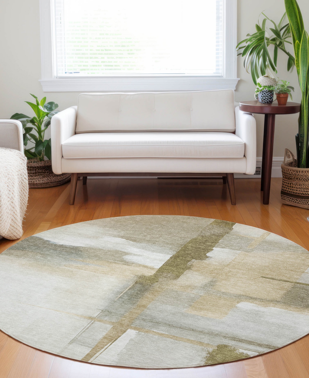 Dalyn Ravenna Rn9 8'x8' Round Area Rug In Green