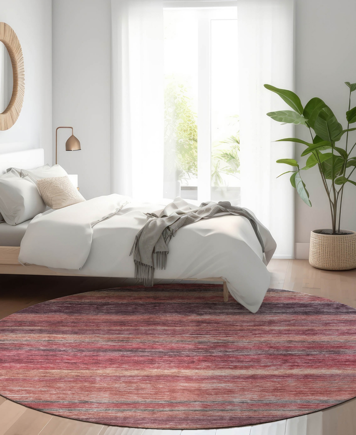 Dalyn Kochi Kc5 8'x8' Round Area Rug In Red