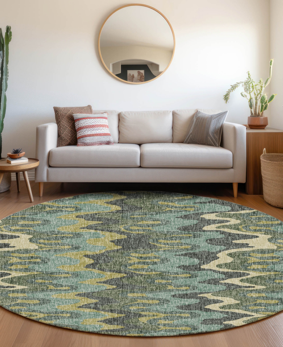 Dalyn Lorenzo Ln6 8'x8' Round Area Rug In Multi