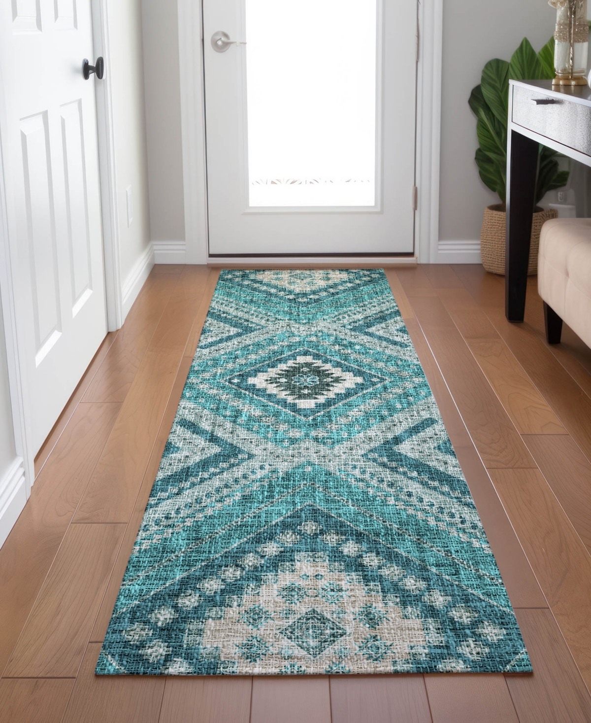 Dalyn Portico Po5 2'3"x7'6" Runner Area Rug In Blue