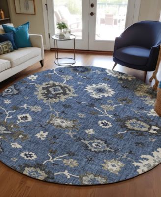 Portico Washable PO6 8'x8' Round Area Rug