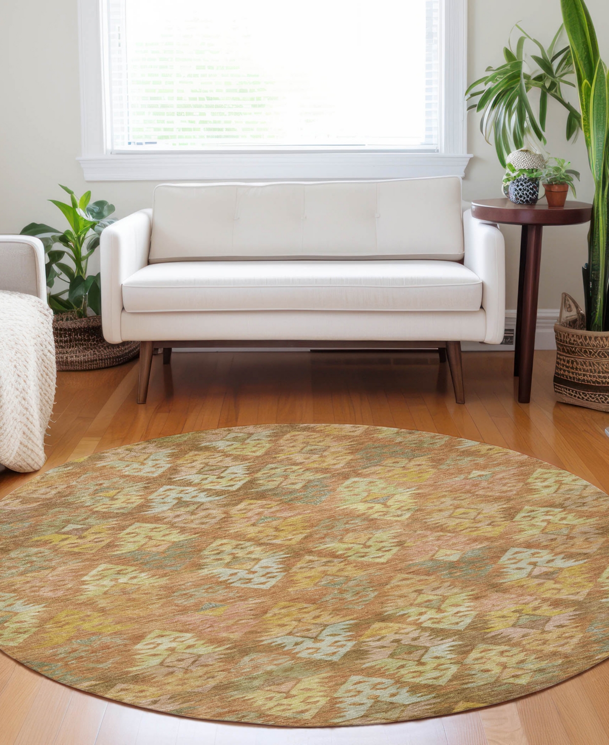 Dalyn Tabrook Tb2 8'x8' Round Area Rug In Brown