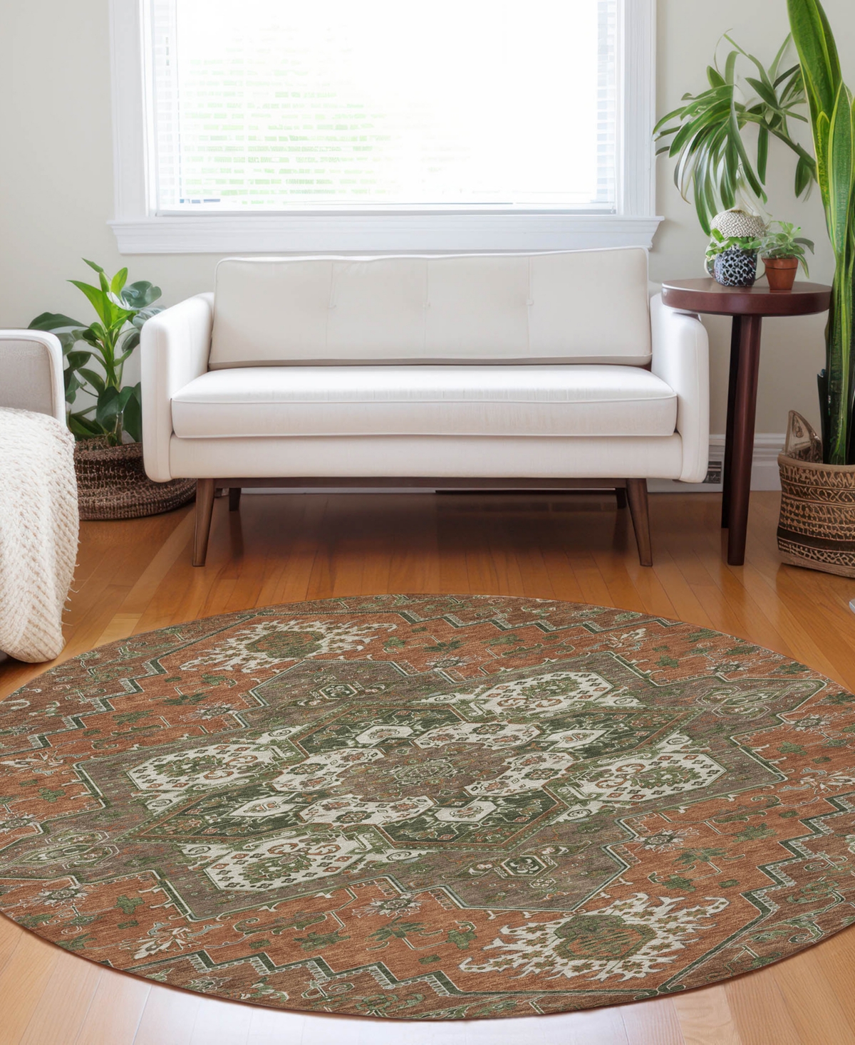 Dalyn Tabrook Tb9 8'x8' Round Area Rug In Brown