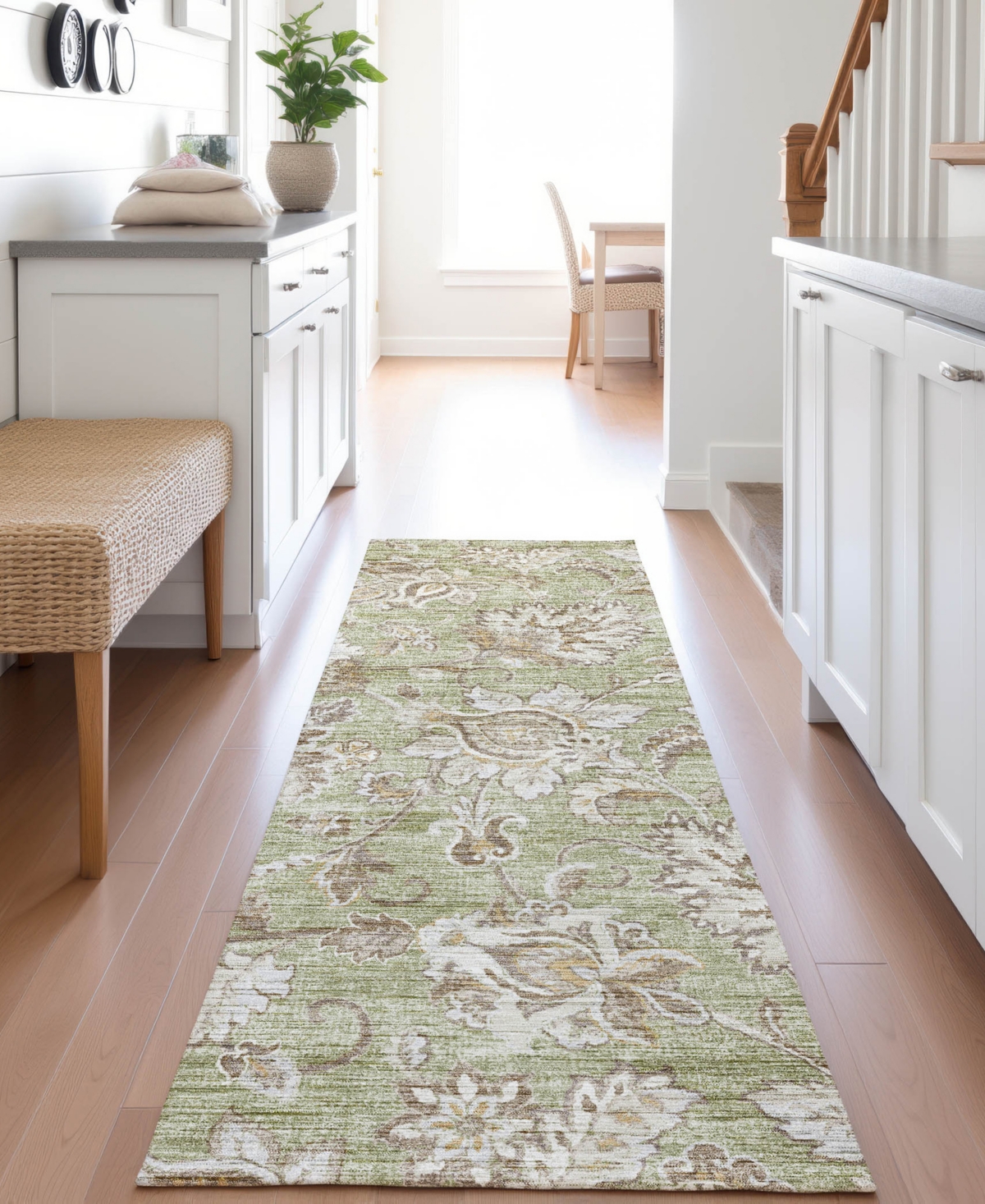 Dalyn Silk Road Sr2 2'3"x7'6" Runner Area Rug In Green