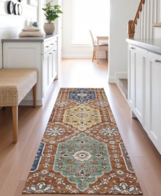 Silk Road Washable SR7 2'3"x7'6" Runner Area Rug