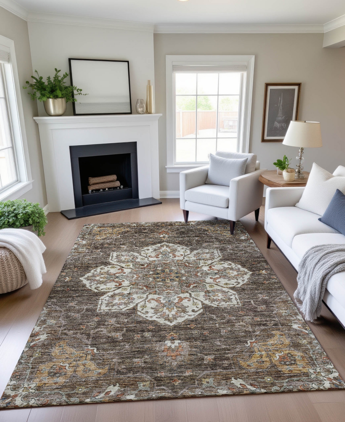 Dalyn Silk Road Sr6 3'x5' Area Rug In Brown