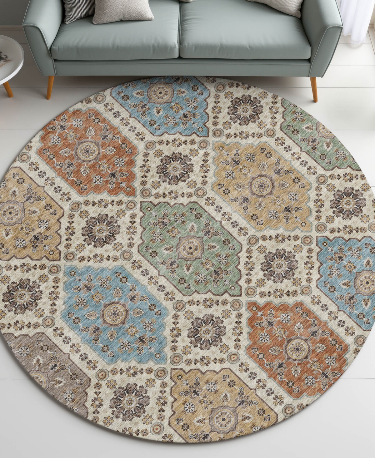 Dalyn Silk Road Sr7 8'x8' Round Area Rug In Multi